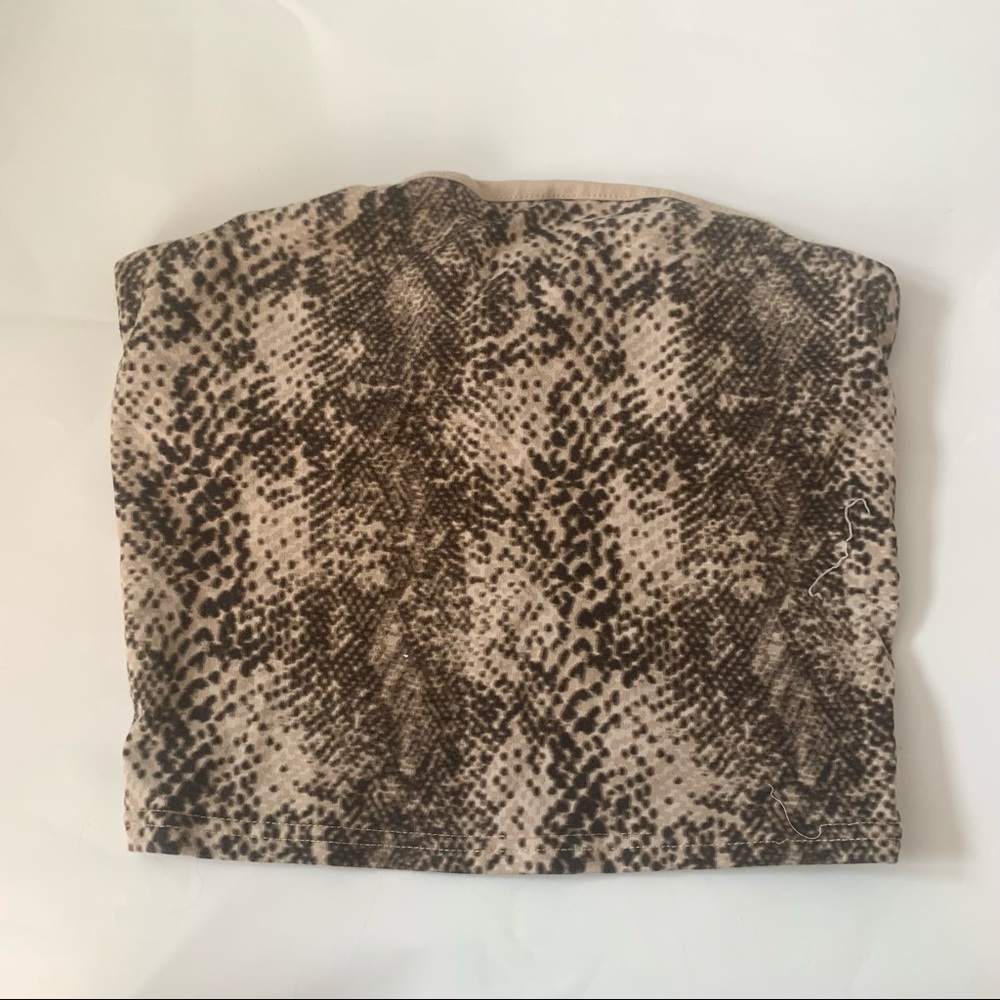 Reptile print tube top